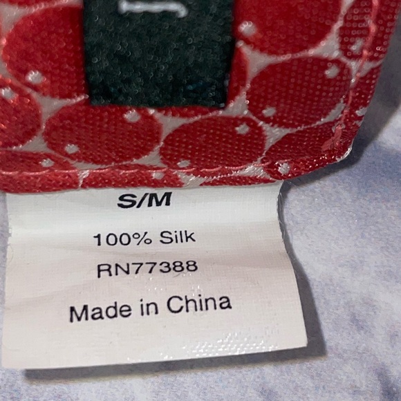 J. Crew Silk Belt D Ring Pink & White Dot Pattern Size S/M - Picture 7 of 7